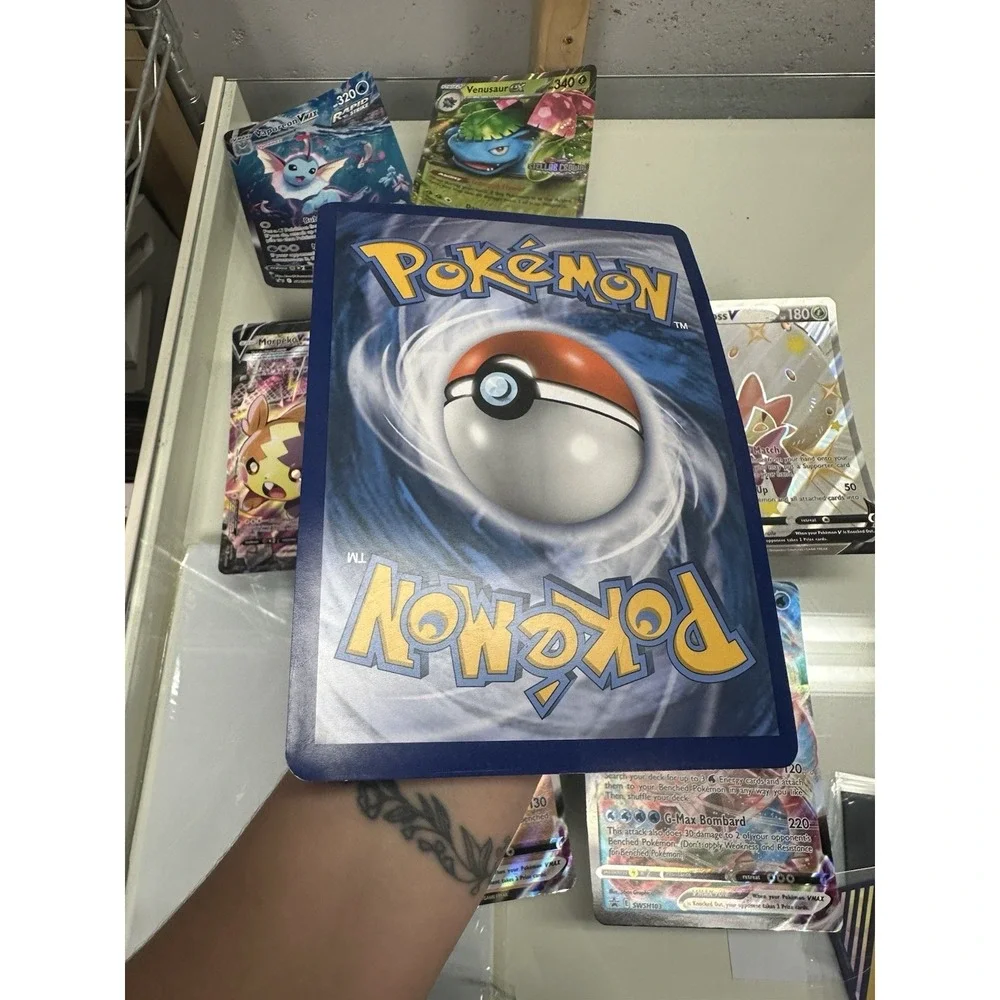 Lot of 8 JUMBO pokemon cards damaged‎ condition Blastoise VMAX SWSH103 vaporeon